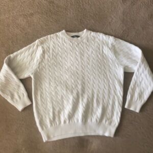White Cable Knit MARTHA Sweater by Brandy Melville